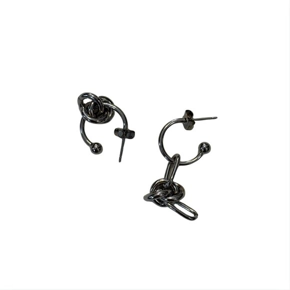 JUSTINE CLENQUET Daria Earrings Silver EUC $54 - Picture 5 of 5